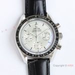 Swiss AAA Copy Omega Speedmaster Moonwatch 3861 Chronograph Black Leather Strap 42mm_th.jpg